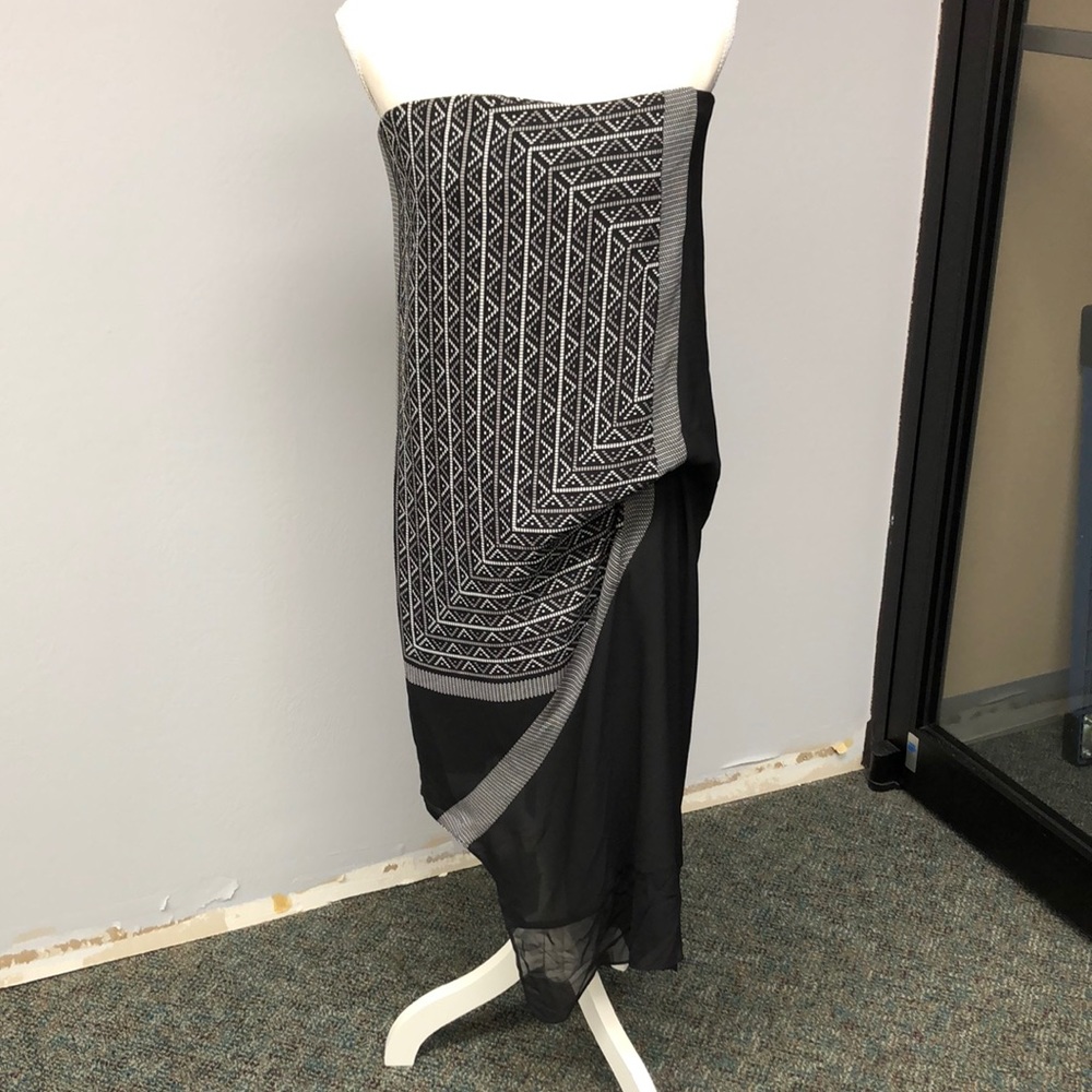 BCBG Max Azaria strapless handkerchief dress. Sz 12